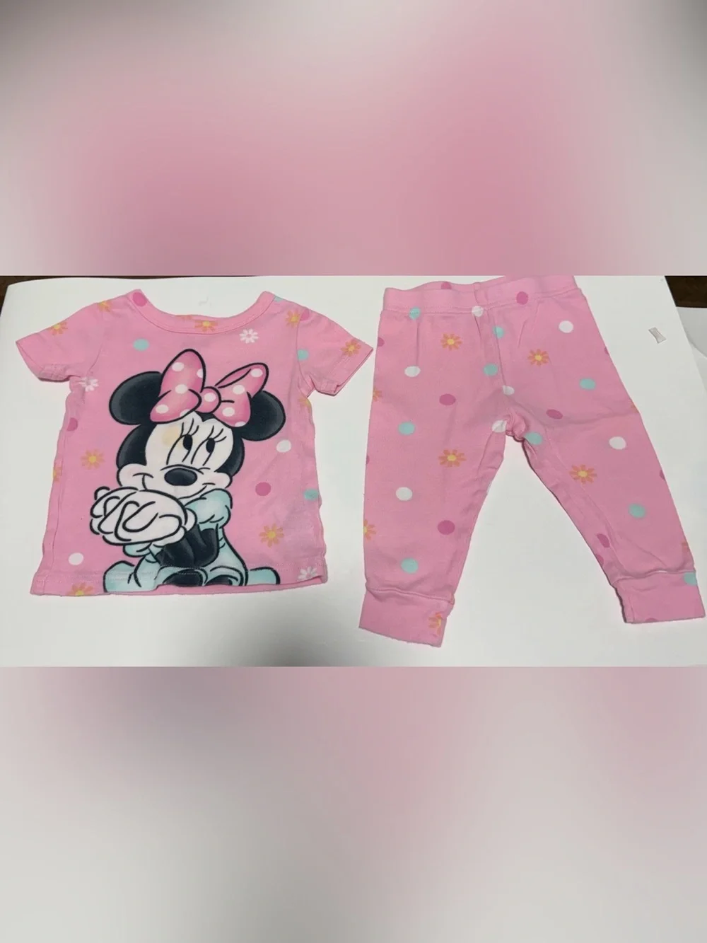 Disney Minnie Mouse Bluey Girls Pajama Bundle 3 Sets 12M 18M